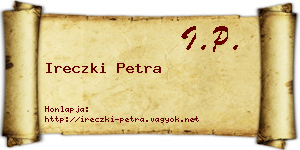 Ireczki Petra névjegykártya